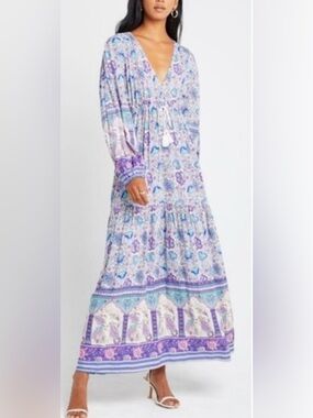 FEW MODA Paisley Maxi Dress Purple XS